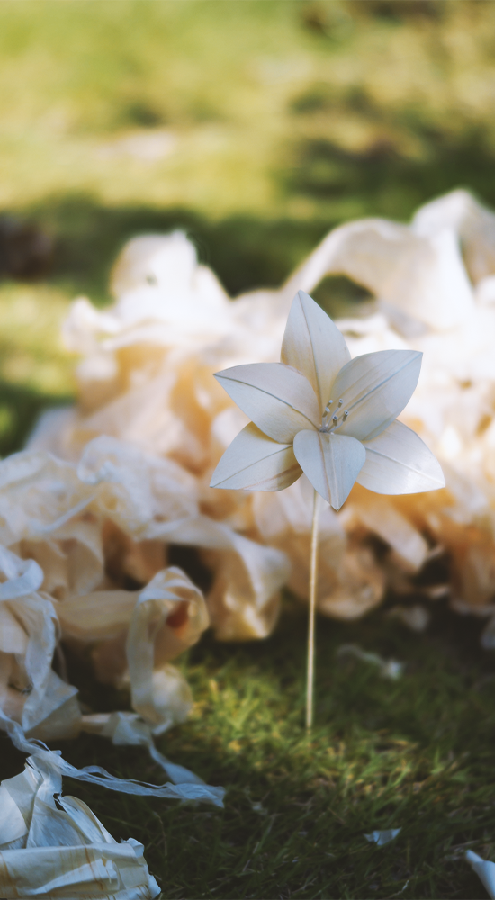 大工の父が削り、息子が咲かせた花（mobile）